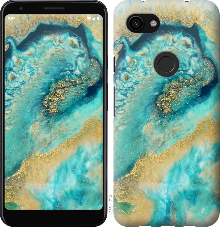 

Чехол на Google Pixel 3a XL Green marble
