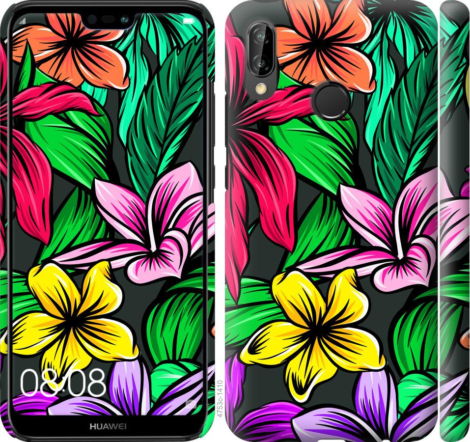 

Чехол на Huawei P20 Lite Тропические цветы 1