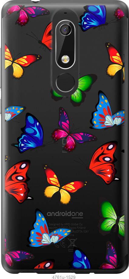 

Чехол на Nokia 5.1 Красочные мотыльки