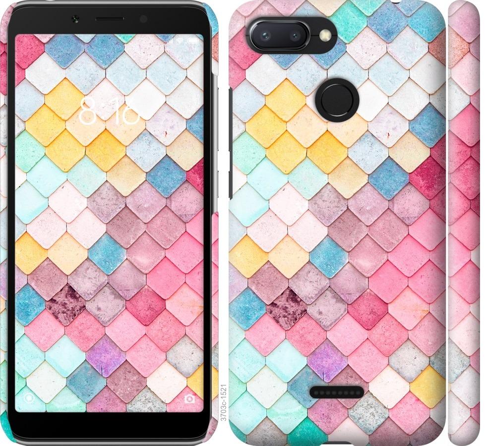

Чехол на Xiaomi Redmi 6 Красочная черепица