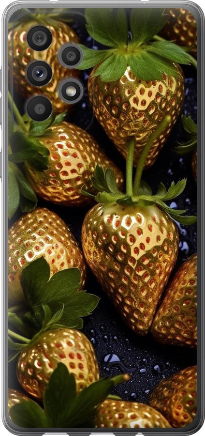 

Чехол на Samsung Galaxy A73 A736B Золотая клубника