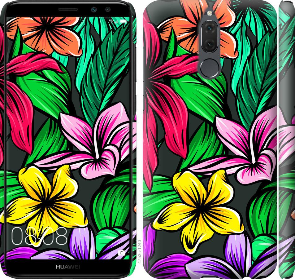 

Чехол на Huawei Mate 10 Lite Тропические цветы 1