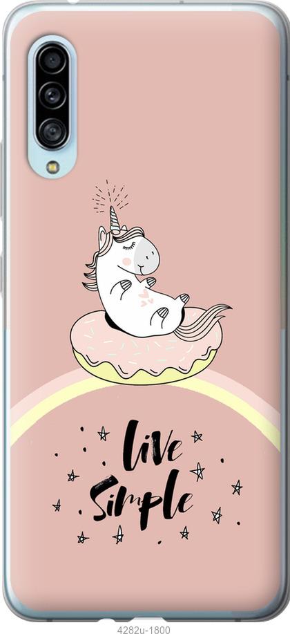 

Чехол на Samsung Galaxy A90 5G Единорожка в пончике