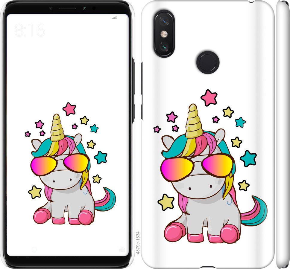 

Чехол на Xiaomi Mi Max 3 Единорог в очках