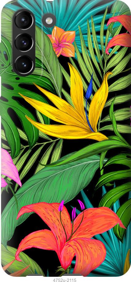 Чехол на Samsung Galaxy S21 Plus Тропические листья 1