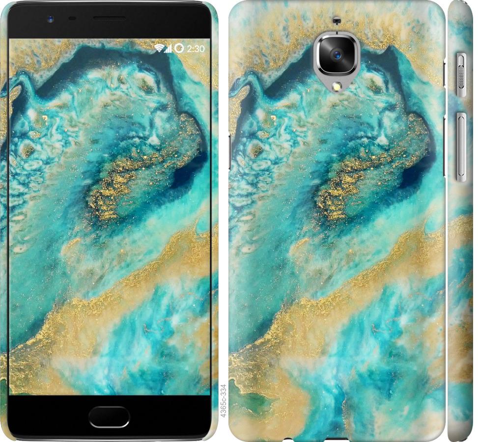

Чехол на OnePlus 3T Green marble