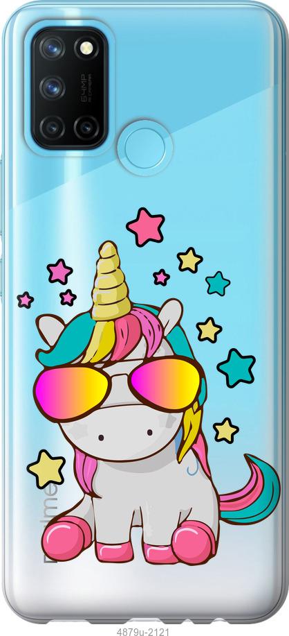 

Чехол на Realme C17 Единорог в очках