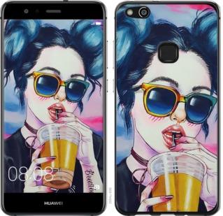 

Чехол на Huawei P10 Lite Арт-девушка в очках