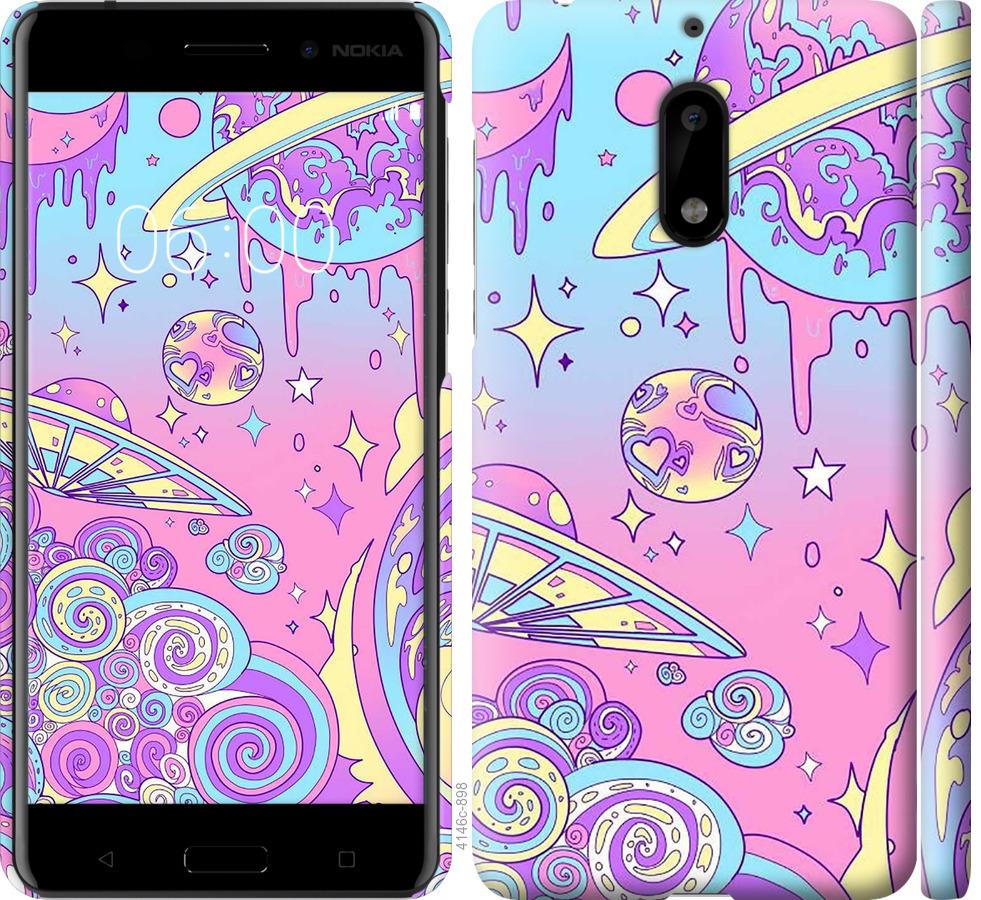 

Чохол на Nokia 6 Рожева галактика