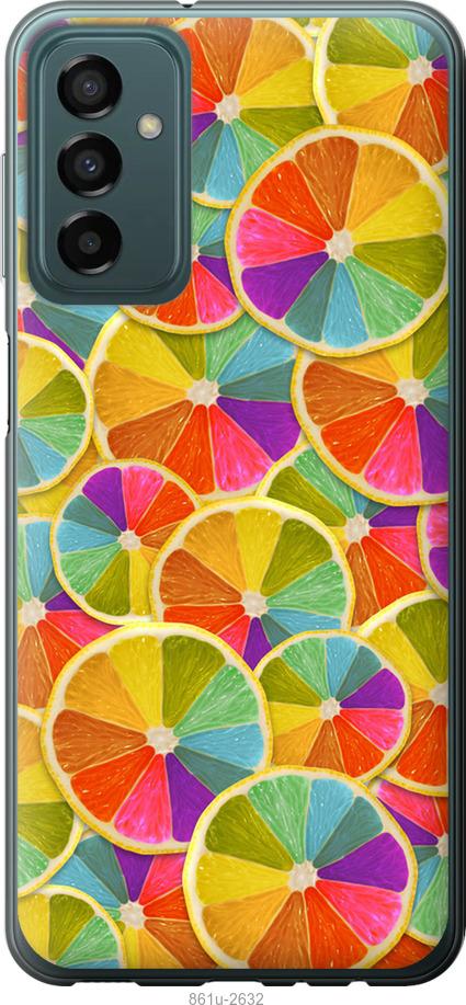 Чехол на Samsung Galaxy M13 M135 Разноцветные дольки лимона