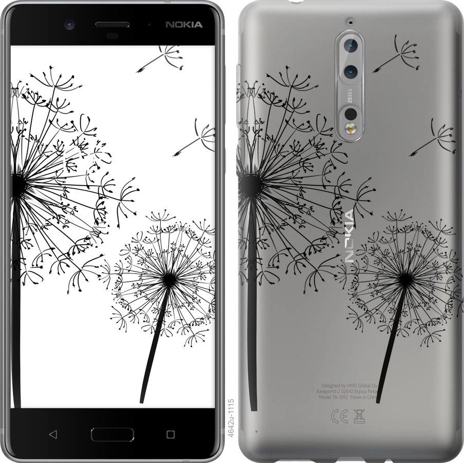 

Чехол на Nokia 8 Одуванчики