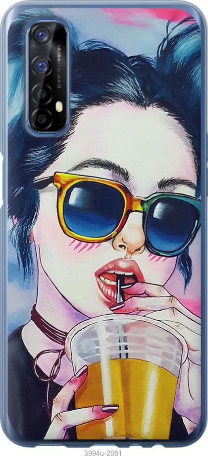 

Чехол на Realme 7 Арт-девушка в очках