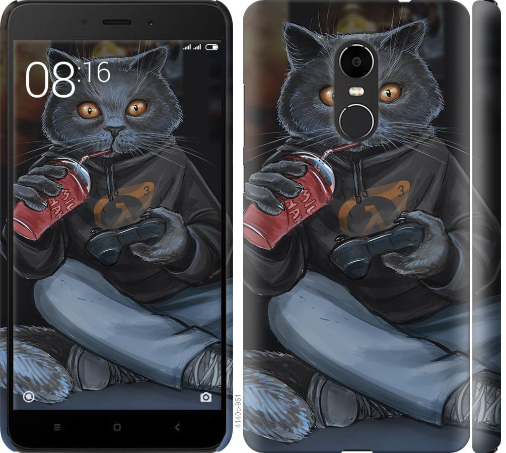 Чехол на Xiaomi Redmi Note 4X gamer cat