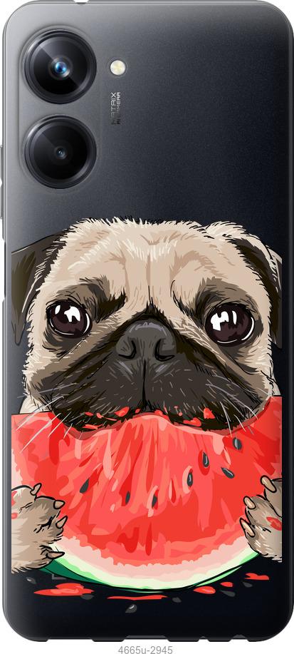 

Чехол на Realme 10 Pro Мопс и арбуз