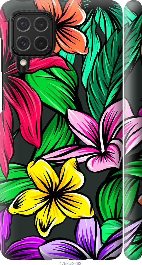 

Чехол на Samsung Galaxy M62 Тропические цветы 1