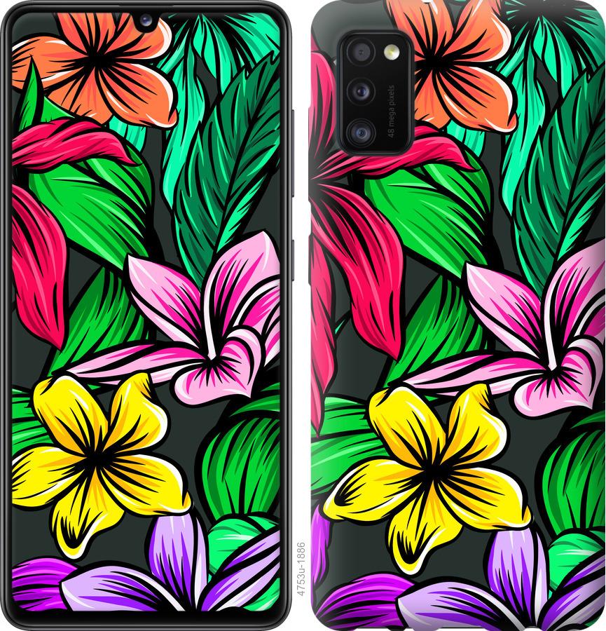 Чехол на Samsung Galaxy A41 A415F Тропические цветы 1