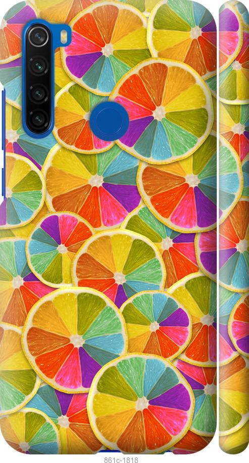 Чохол на Xiaomi Redmi Note 8T Різнокольорові часточки лимона