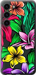 Чохол на Samsung Galaxy S23 Тропічні квіти 1