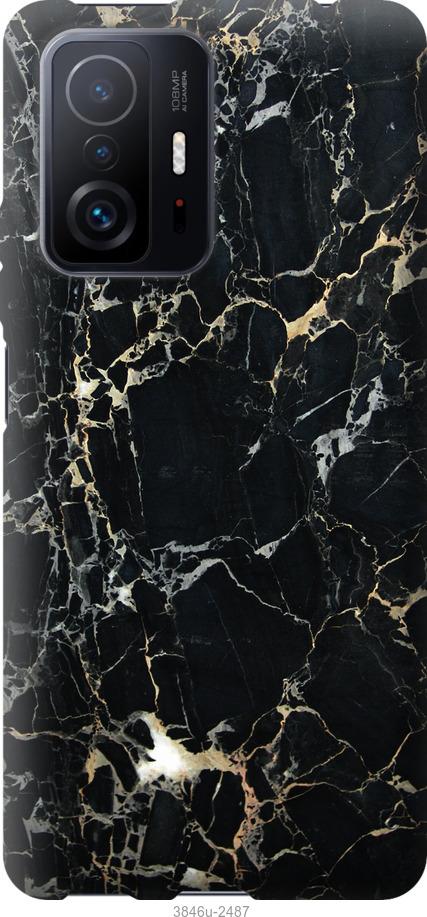

Чехол на Xiaomi 11T Черный мрамор