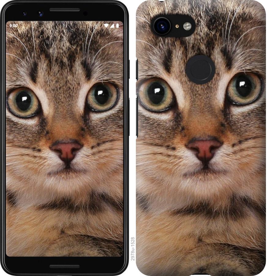 

Чехол на Google Pixel 3 Полосатый котик