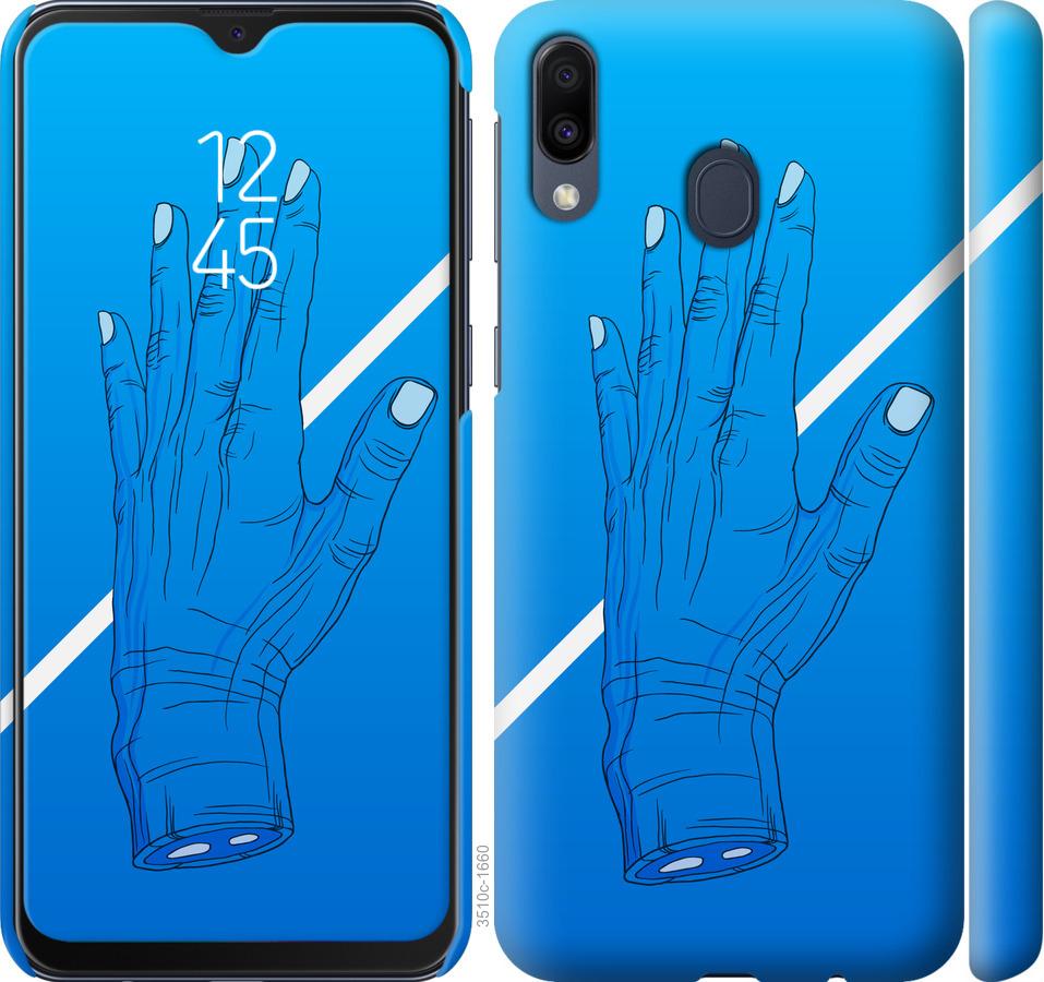 

Чехол на Samsung Galaxy M20 Синий, Рука, Линия, Градиент, Зомби, Глубина