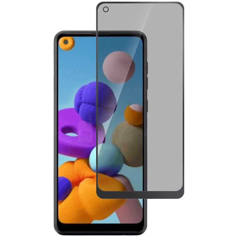 

Захисне скло Privacy 5D (full glue) (тех.пак) для Samsung Galaxy A21s (Чорний)