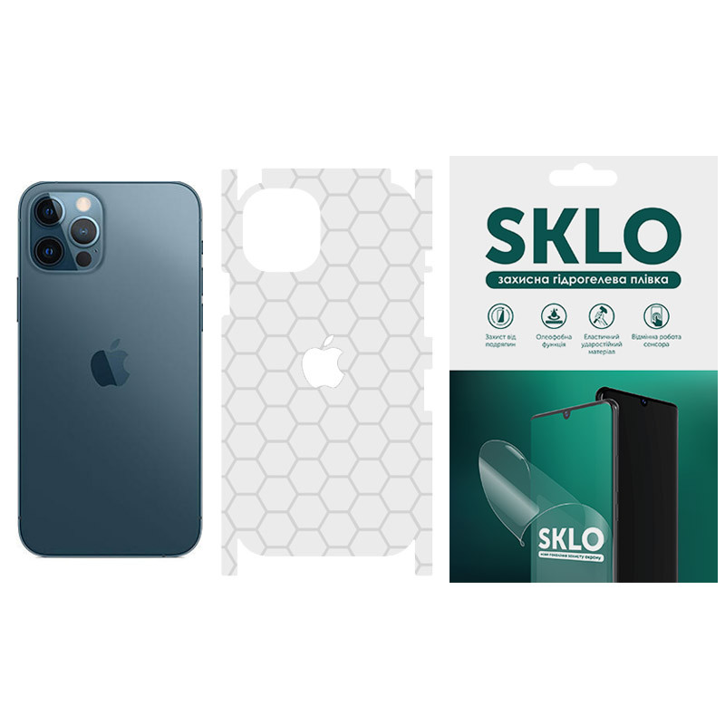 

Захисна плівка SKLO Back (тил+грані+лого) Transp. для Apple iPhone 12 Pro (Прозорий / Соты)