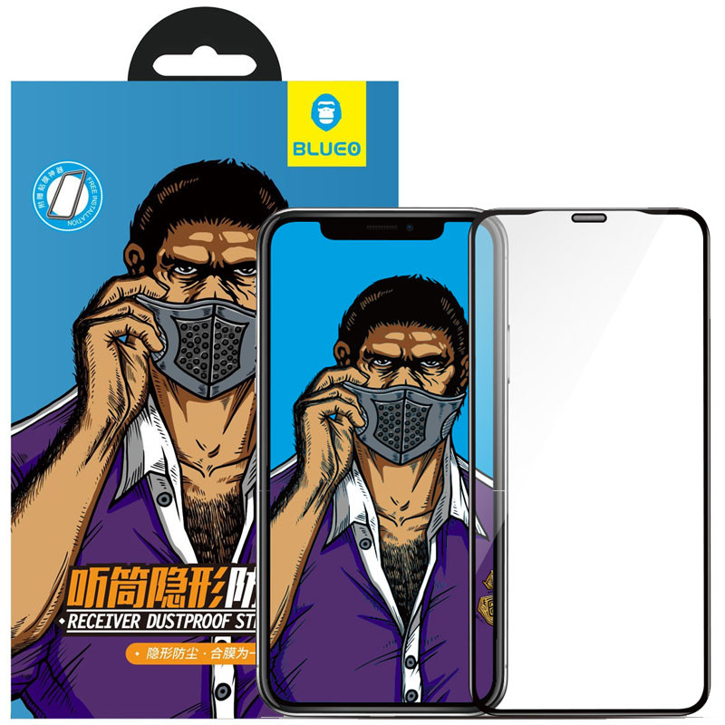 

Захисне 3D скло Blueo Dustproof Stealth для Apple iPhone 12 Pro (6.1'') (Чорний)