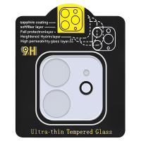 Защитное стекло на камеру Full Block (тех.пак) для Apple iPhone 12 (6.1")