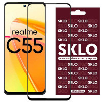 Защитное стекло SKLO 3D (full glue) для Realme C55
