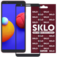 Защитное стекло SKLO 3D (full glue) для Samsung Galaxy A01 Core