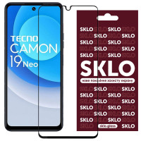 Защитное стекло SKLO 3D (full glue) для TECNO Camon 19 (CI6n) / 19 Pro (CI8n)