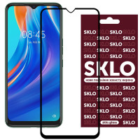 Защитное стекло SKLO 3D (full glue) для TECNO Spark 7 / Spark 7 Go