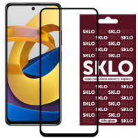 Защитное стекло SKLO 3D (full glue) для Xiaomi Poco M4 Pro 4G