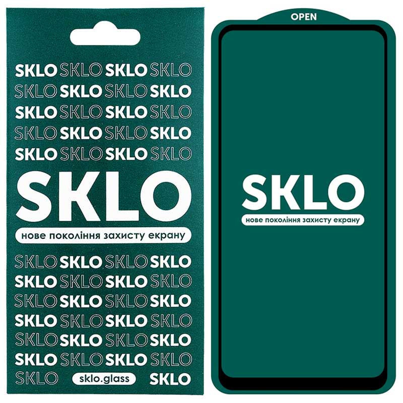 

Захисне скло SKLO 5D (full glue) для Oppo F19 (Чорний)