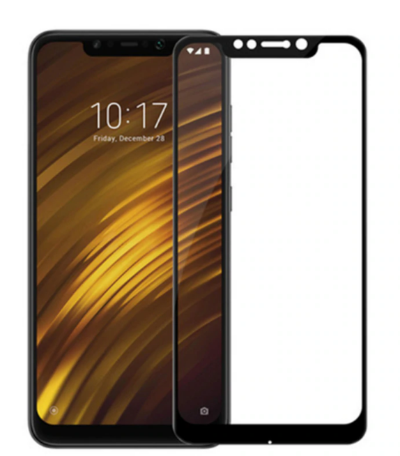 

Захисне кольорове скло Mocoson 5D (full glue) для Xiaomi Pocophone F1 (Чорний)