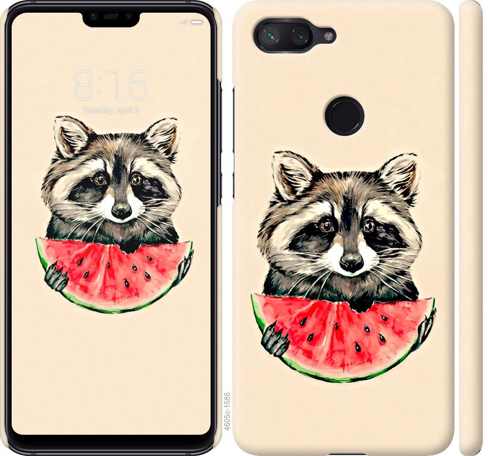 

Чехол на Xiaomi Mi 8 Lite Енотик с арбузом