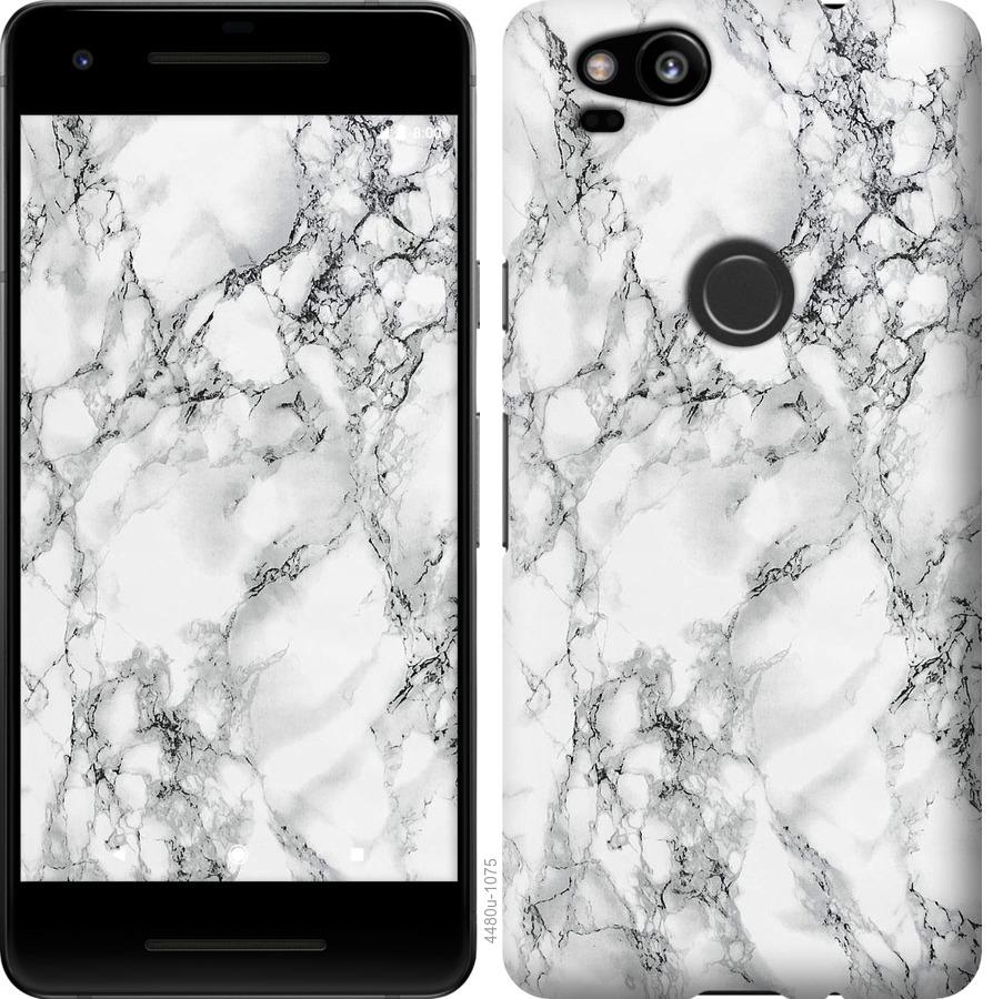 

Чохол на Google Pixel 2 мармур білий