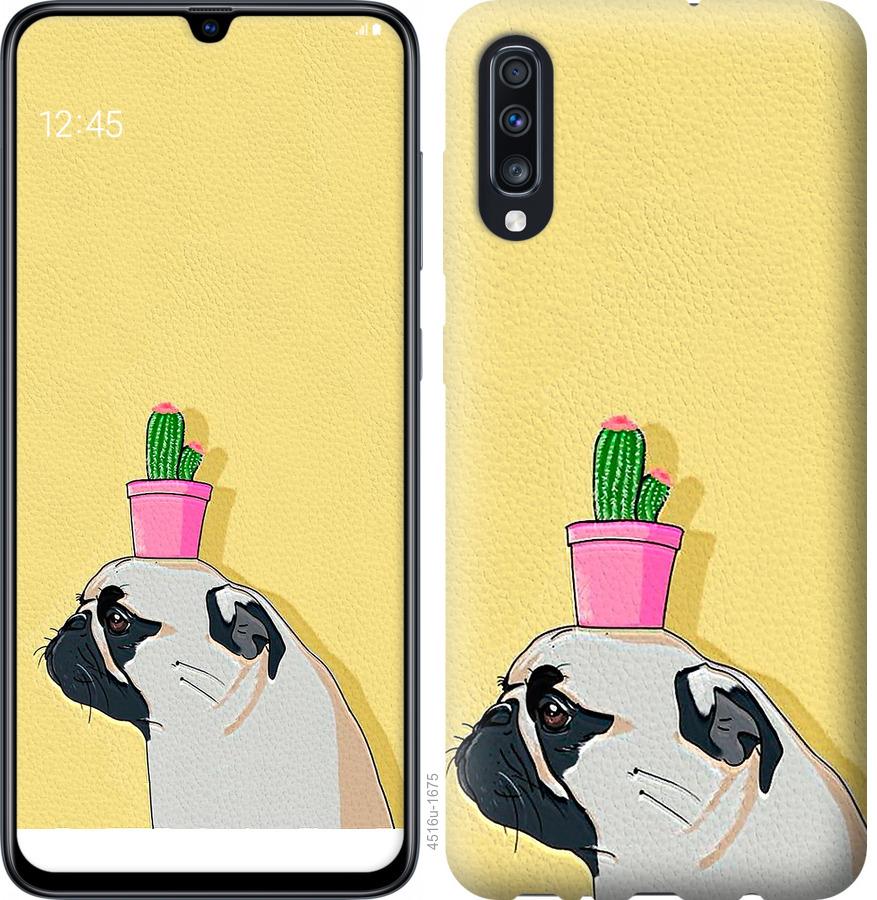 

Чохол на Samsung Galaxy A70 2019 A705F Мопс з кактусом