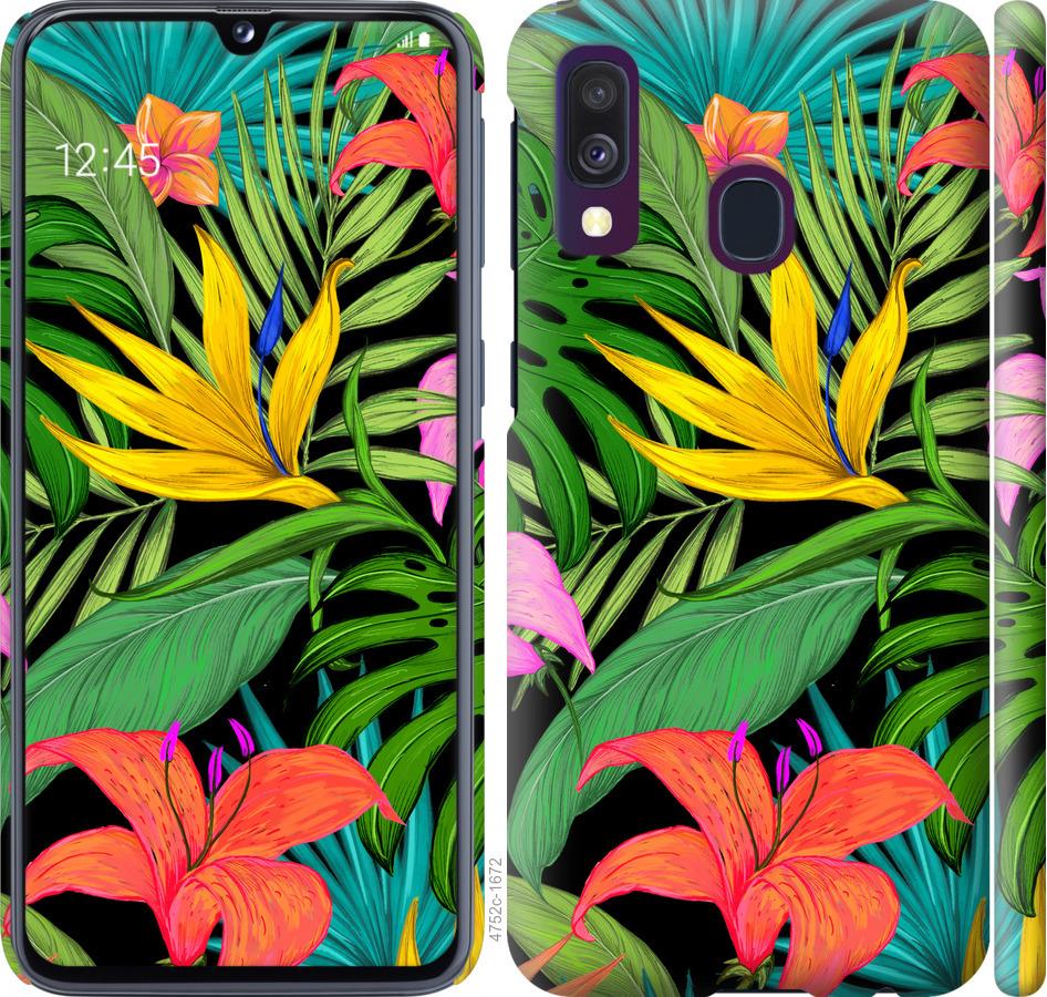 

Чохол на Samsung Galaxy A40 2019 A405F Тропічні листя 1