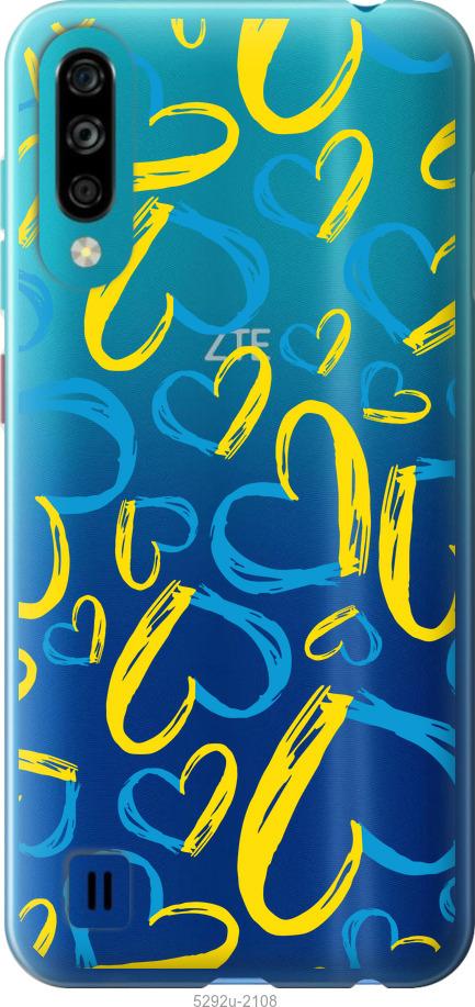

Чехол на ZTE Blade A7 2020 Сердца UA