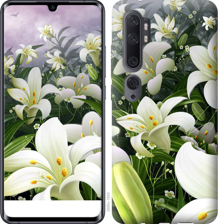 

Чохол на Xiaomi Mi Note 10 Lite білі лілії